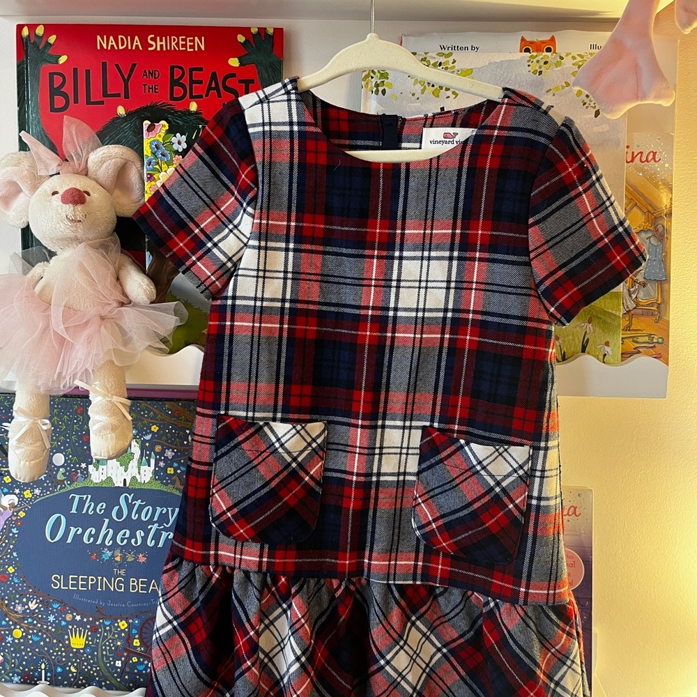 Vineyard Vines Red and Blue Plaid Dress